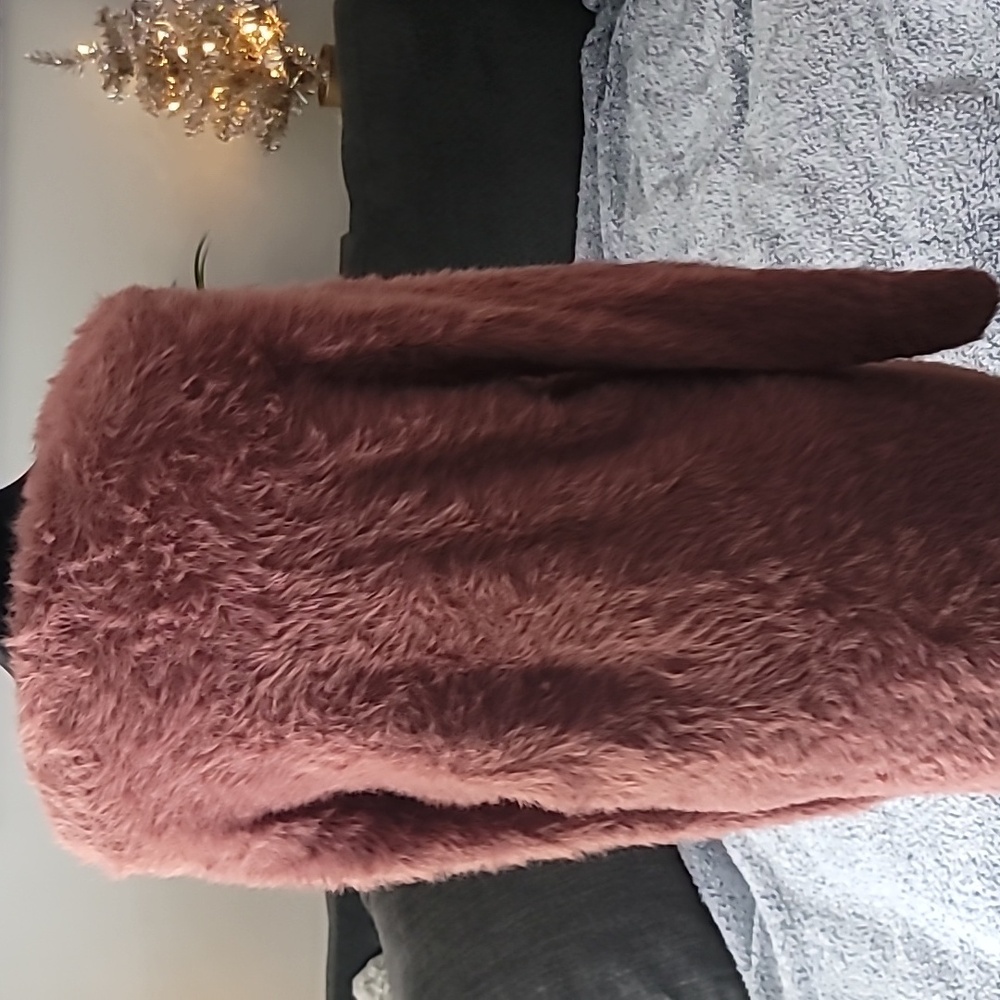 🐰 Free People Fuzzy Open Front Cardigan - Pink - Picture 11 of 15